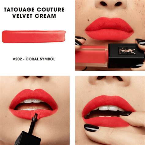 ysl 202 coral symbol|Tatouage Couture Velvet Cream Matte .